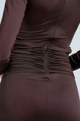 THE BEST ONE YET BROWN MAXI DRESS