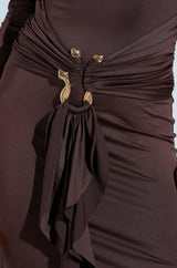 THE BEST ONE YET BROWN MAXI DRESS