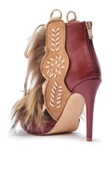 AZALEA WANG SHAINY MULTI MATERIAL SANDAL