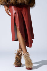 AZALEA WANG SHAINY MULTI MATERIAL SANDAL