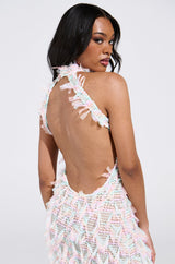 IT FACTOR MESH MAXI DRESS IN PINK