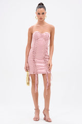 FAR FROM CASUAL SATIN MINI DRESS