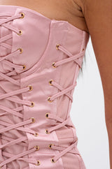 FAR FROM CASUAL SATIN MINI DRESS