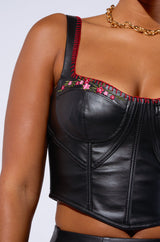 BACK IT UP EMBROIDERED CORSET