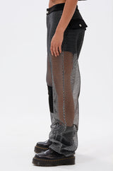 STEPHANIA TRANSPARENT TROUSER IN BLACK