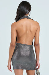 HEARTBREAKER RHINESTONE MINI DRESS