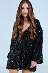 GISELLE SEQUIN SWEATSHIRT DRESS