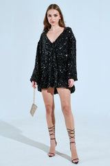 GISELLE SEQUIN SWEATSHIRT DRESS
