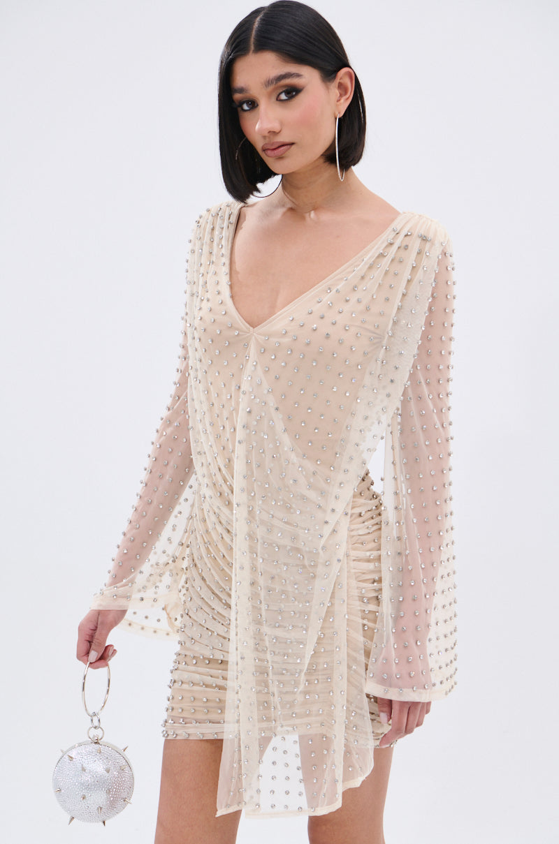 ALYSSA RHINESTONE MINI DRESS