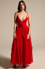 MISS AMERICANA RUFFLE DRESS AND NECKLACE SET