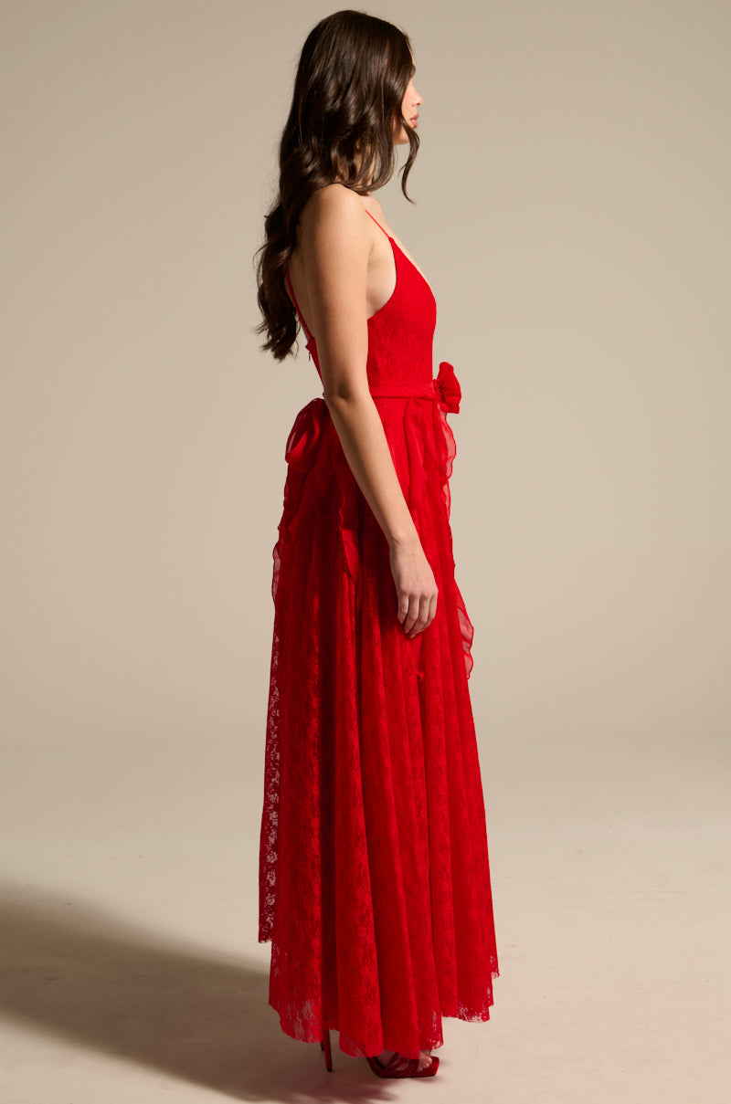 MISS AMERICANA RUFFLE DRESS AND NECKLACE SET