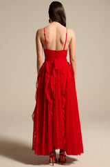 MISS AMERICANA RUFFLE DRESS AND NECKLACE SET