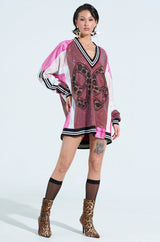 ONLY THE COOLEST RHINESTONE JERSEY DRESS
