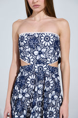 HERE TO CELEBRATE FLORAL MIDI DRESS