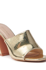 AZALEA WANG SYBELLA GOLD CROC SANDAL