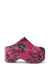AZALEA WANG VESTA PINK MULTI BROCADE CLOG