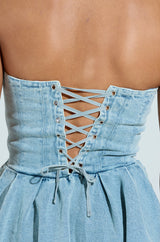DAINTY DENIM MINI DRESS