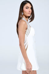TOO HOT FOR YOU BANDAGE MINI DRESS IN WHITE