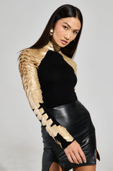 NASTASIA 2 SCALE TOP IN GOLD