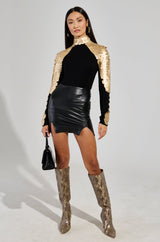 NASTASIA 2 SCALE TOP IN GOLD