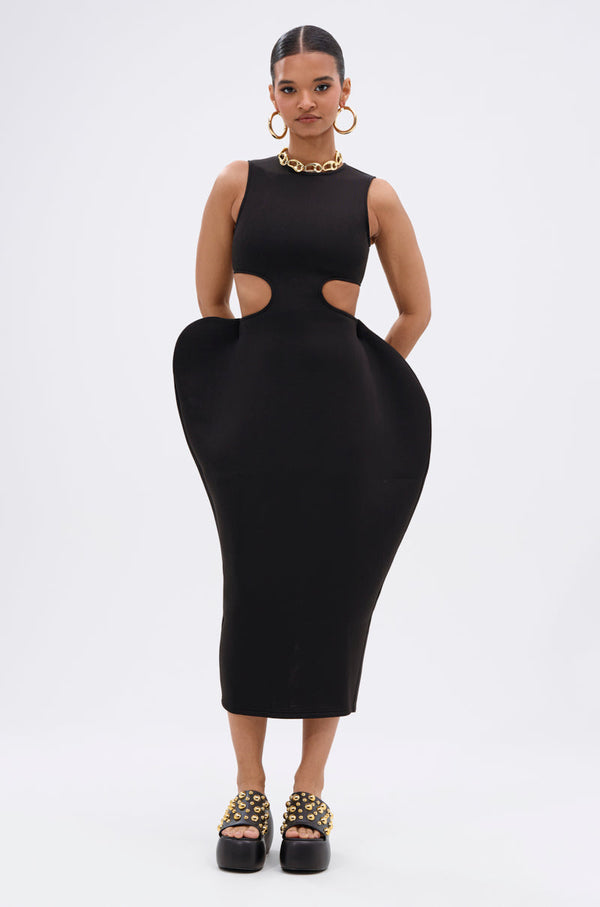 ONE OF ONE ABSTRACT MIDI DRESS