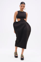 ONE OF ONE ABSTRACT MIDI DRESS