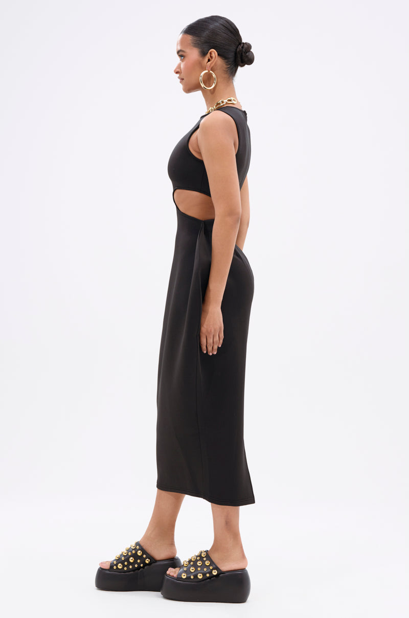 ONE OF ONE ABSTRACT MIDI DRESS