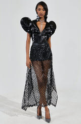VERONICA DRAMATIC SHOULDER COLLARED BODYSUIT
