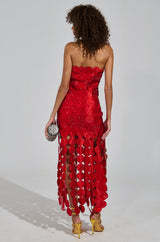 SHE IS THE MOMENT RHINESTONE MAXI DRESS