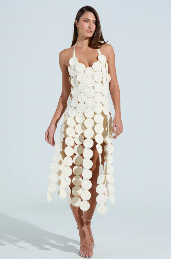 IBIZA DREAMIN TEXTURED MIDI DRESS