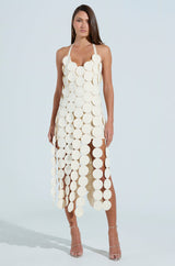 IBIZA DREAMIN TEXTURED MIDI DRESS