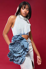 MORE IS BETTER DENIM BROOCH