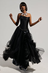 MARRIED TO THE GAME CORSET TOP IN BLACK