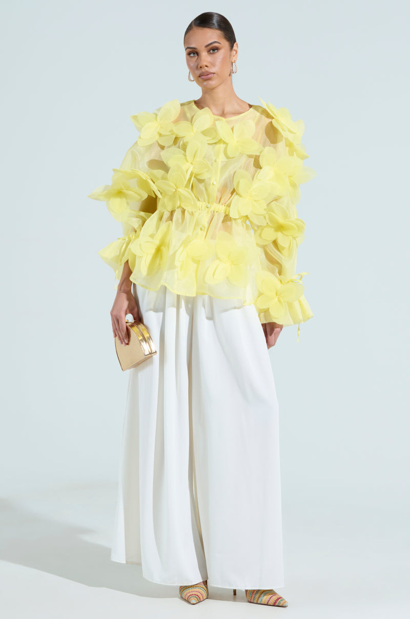 BLOOM BLOUSE IN BABY YELLOW
