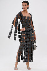 ONLY ONE OF ME RHINESTONE MIDI DRESS