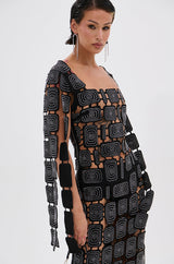 ONLY ONE OF ME RHINESTONE MIDI DRESS
