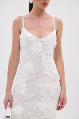 IRIS FLORAL MIDI DRESS