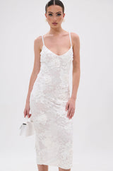 IRIS FLORAL MIDI DRESS