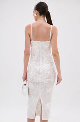 IRIS FLORAL MIDI DRESS