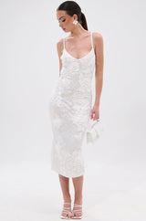 IRIS FLORAL MIDI DRESS