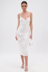 IRIS FLORAL MIDI DRESS