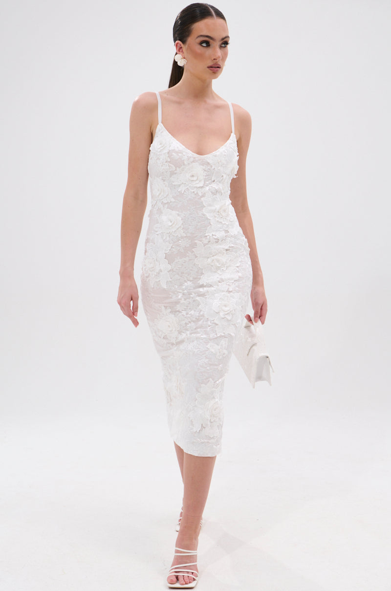 IRIS FLORAL MIDI DRESS