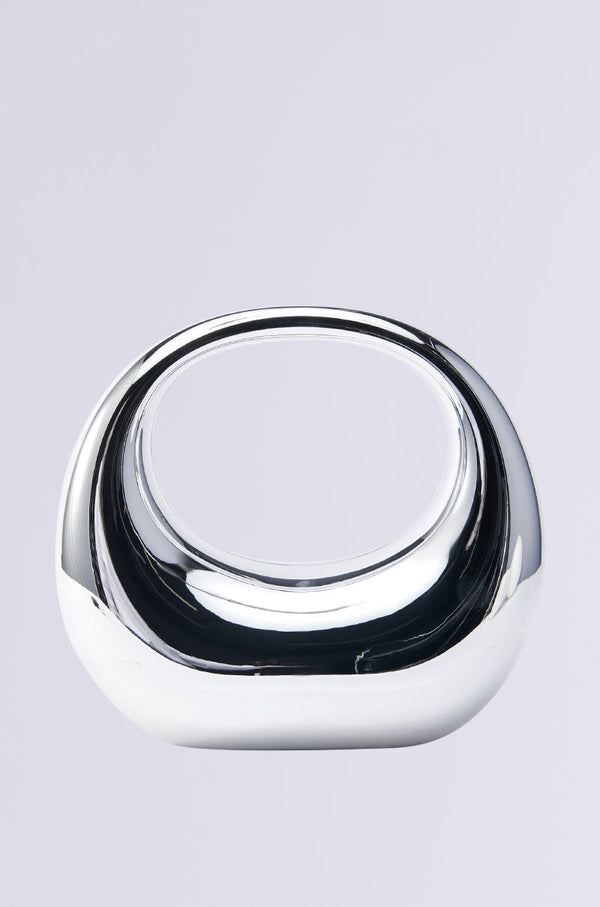 ALL I SEE IS CHROME TOP HANDLE PURSE