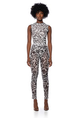A LUXURIOUS DAY MESH MOCK NECK BODYSUIT