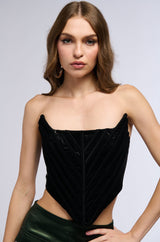 ABOUT LAST NIGHT CORSET TOP IN BLACK