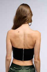 ABOUT LAST NIGHT CORSET TOP IN BLACK