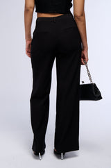 ABOUT MY CASH STRAIGHT LEG WOVEN TROUSER IN BLACK