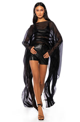 ABSOLUTELY UNIQUE LONG SLEEVE BLACK BLOUSE