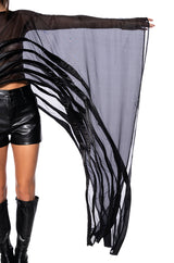 ABSOLUTELY UNIQUE LONG SLEEVE BLACK BLOUSE