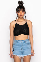 ADMIRE THE ARTWORK MESH UNDERWIRE BRALETTE